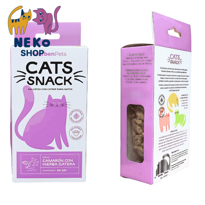 CAT SNACK CAMARÓN CON HIERBA GATERA